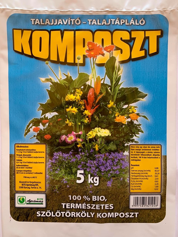 Szőlőtörköly biokomposzt 5 kg